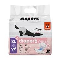 ราคา ผ้าอ้อมสุนัข FOFOS DIAPERS FEMALE DOG SIZE XL แพ็ก 12 ชิ้น (1209367)