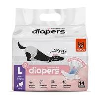 ราคา ผ้าอ้อมสุนัข FOFOS DIAPERS FEMALE DOG SIZE L แพ็ก 14 ชิ้น (1209762)