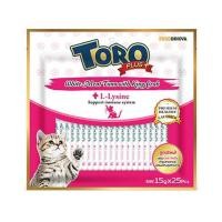 ราคา ขนมแมวเลีย TORO PLUS WHITE MEAT TUNA WITH KING CRAB แพ็ก 25 ชิ้น (1212904)