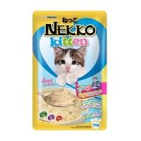 ราคา ขนมเปียกแมว NEKKO KITTEN TUNA MOUSSE WITH GOATMILK 70 ก. (1212919)