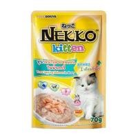 ราคา อาหารเปียกแมว NEKKO KITTEN ทูน่าแซลมอนเกรวี่ 70 ก. (1212928)