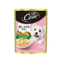 ราคา อาหารเปียกสุนัข CESAR CHICKEN MEAT WITH CARROT AND PUMPKIN IN JELLY 70 ก. (1213021)