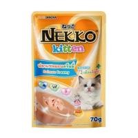 ราคา ขนมเปียกแมว NEKKO KITTEN SALMON CREAMY 70 ก. (1213074)