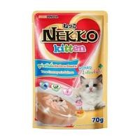 ราคา อาหารเปียกแมว NEKKO KITTEN TUNA CREAMY MIX SALMON 70 ก. (1213103)