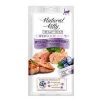 ราคา ขนมแมวเลีย NATURAL KITTY TUNA SALMON AND BLUEBERRY 12 ก. X 4 ซอง (1255160)