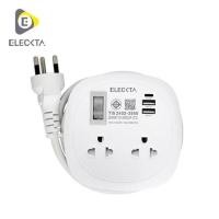 ราคา รางปลั๊กไฟพกพา 2 ช่อง 1 สวิตช์ 2 USB-A 1 TYPE-C ELECKTA ET-H9122 (1292615)