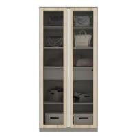 Koncept Furniture ตู้เสื้อผ้า ชั้นเก็บของ OP-C ขนาด 100 ซม. สีไม้อ่อน&กระจกใส รุ่น BLOX 19210456