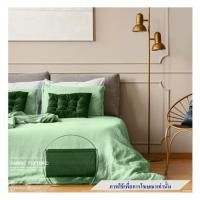 ราคา ชุดผ้าปูที่นอน 4 ฟุต 2 ชิ้น BED CLIP MICROTEX 6 นิ้ว สี MINT (1256636)