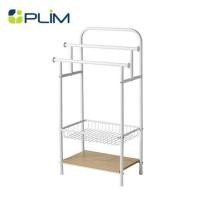 ราคา ราวพาดผ้า 3 เส้น พร้อมชั้นวางของ 2 ชั้น PLIM LINZ 61 ซม. สีขาว (1295510)