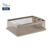 ราคา ชั้นคว่ำจานเหล็กตาข่าย 1 ชั้นพร้อมถาดรองน้ำ KECH LEGACY สีเบจ (1295541)