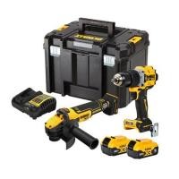 ราคา ชุดสว่านกระแทกและเครื่องเจียร (พร้อมแบตเตอรี่) DEWALT DCK2216P2T-B1 18 โวลต์ (สูงสุด 20 โวลต์) (1253030)