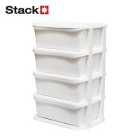 ราคา ตู้ลิ้นชัก 4 ชั้น STACKO HIDA 50x38x76ซม. สีขาว (1298658)