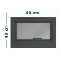 ราคา หน้าต่างอะลูมิเนียมบานกระทุ้งพร้อมมุ้งลวด J-TRUST SANKYOALUMI 60x40 ซม. สีเทา (1301626)