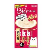 ราคา ขนมแมวเลีย CIAO-CHURU TUNA MAGURO แพ็ก 4 ชิ้น (1203964)