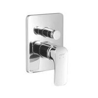 COTTO CT2145A วาล์วผสมเปิด-ปิดน้ำแบบก้านโยกชนิดฝังผนังพร้อมวาล์วเปลี่ยนทิศทางน้ำ