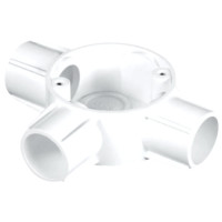 ราคา กล่องพักสาย 3 ทาง UPC รุ่น U240/20/3 สีขาว แบบลอย พร้อมฝาปิด (888166100348)