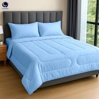 ราคา CHARM ชุดผ้าปูที่นอนพร้อมนวม 6 ฟุต 6 ชิ้น – สี OCEAN BLUE คอลเลคชั่น CLASSIC (888127600370)