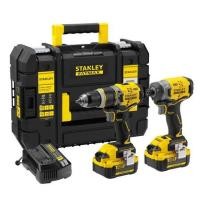 ราคา ชุดสว่านและไขควงกระแทกไร้สาย (พร้อมแบตเตอรี่) STANLEY SBDI469M2T-B1 20 โวลต์ (1219880)