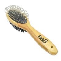 ราคา หวีแปรงขนสัตว์เลี้ยง PET8 BAMBOO DOUBLE SIDE BRUSH 22X6 ไซซ์ L (1211746)