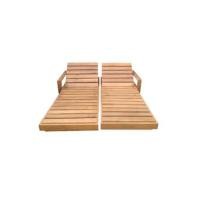 ราคา เตียงริมสระแบบคู่ PAREENA DECOR เตียงอาบแดดไม้สัก (888207200003)