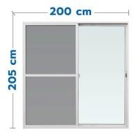 ราคา ประตูบานเลื่อน UPVC S-S มุ้ง AZLE 200X205 ซม. สีขาว (1183906)