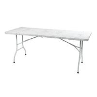 ราคา โต๊ะพับ HDPE SPRING ลายหินอ่อน 180 ซม. สีขาว (1290766)