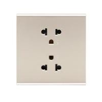 ราคา ชุดเต้ารับคู่ 3 ขา 2 ช่อง SAHN D102L-G สีทอง (1260208)