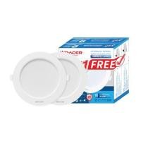 ราคา ดาวน์ไลท์ LED RACER QUALITY LUX RECESSED 3 นิ้ว 9 วัตต์ DAYLIGHT สีขาว (1 แถม 1) (1292655)