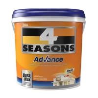 ราคา สีน้ำทาภายนอก ชนิดกึ่งเงา TOA 4 SEASONS ADVANCE BASE C สีขาว 2.5 แกลลอน (234981)