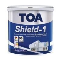 ราคา สีน้ำทาภายนอก ชนิดกึ่งเงา TOA SHIELD-1 BASE A สีขาว 1 แกลลอน (237149)