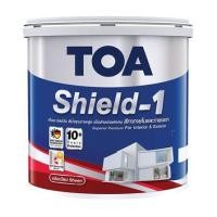 ราคา สีน้ำทาภายนอก ชนิดเนียน TOA SHIELD-1 BASE C สีขาว 1 แกลลอน (237478)