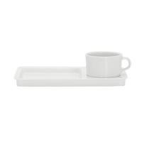 ราคา ถ้วยกาแฟและถาดเมลามีน 300 มล. VANDA CLASSIC สีครีมขาว (1288623)