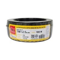ราคา สายไฟ THW IEC01 THAIUNION 1X2.5 ตร.มม. 100 ม. สีดำ (1286407)