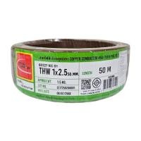 ราคา สายไฟ THW IEC01 THAIUNION 1X2.5 ตร.มม. 50 ม. สีน้ำตาล (1286484)