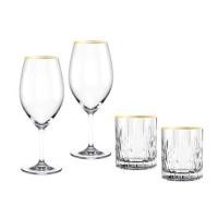 ราคา ชุดแก้วไวน์ 425 มล. และแก้ววิสกี้ 350 มล. OCEAN GLASS RETIREMENT CB GOLD RIMIMG (แพ็ก 4 ชิ้น) (1300604)