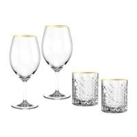 ราคา ชุดแก้วไวน์ 625 มล. และแก้ววิสกี้ 350 มล. OCEAN GLASS RETIREMENT BD GOLD RIMIMG (แพ็ก 4 ชิ้น) (1300601)