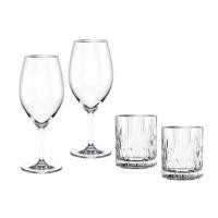 ราคา ชุดแก้วไวน์ 425 มล. และแก้ววิสกี้ 350 มล. OCEAN GLASS RETIREMENT CB PLATINUM RIMIMG (แพ็ก 4 ชิ้น) (1300786)
