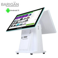 ราคา เครื่อง POS 2 จอ BARIGAN POS ระบบ ANDROID 11 พร้อมเครื่องพิมพ์ใบเสร็จในตัว (888212400009)