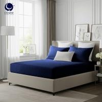 ราคา ผ้าปูที่นอน CHARM ผ้าซาตินลายริ้ว สีฟ้า ขนาด 5 ฟุต (888127600071)