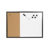 ราคา กระดานไวท์บอร์ดผสมบอร์ดไม้ก๊อก SNAZZ 35x50 ซม. สีดำ (1294657)