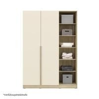 ราคา ตู้เสื้อผ้า 2 บานเปิด KONCEPT HANNIE 19242527 140 ซม. สีโซลิดโอ๊ค (1305004)