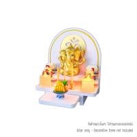 ราคา หิ้งพระตั้งโต๊ะและติดผนัง KAF รุ่น BIGPLUS01-AC ขนาดเล็ก ลายโอม กระจกทอง พร้อมถาดสไลด์ (888211600015)