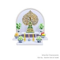 ราคา หิ้งพระตั้งโต๊ะและติดผนัง KAF รุ่น BIGPLUS01-AC ขนาดกลาง ลายต้นโพธิ์ F กระจกทอง พร้อมถาดสไลด์ (888211600021)