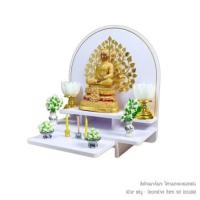 ราคา หิ้งพระตั้งโต๊ะและติดผนัง KAF รุ่น BIGPLUS01-AC ขนาดใหญ่ ลายต้นโพธิ์ C พร้อมถาดสไลด์ (888211600024)