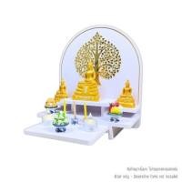 ราคา หิ้งพระตั้งโต๊ะและติดผนัง KAF รุ่น BIGPLUS01-AC ขนาดใหญ่ ลายต้นโพธิ์ F พร้อมถาดสไลด์ (888211600025)