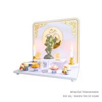 ราคา หิ้งพระโมเดิร์นตั้งโต๊ะและติดผนัง KAF รุ่น G6-AC ลายโอมกลมใหญ่ มุมทอง (888211600035)