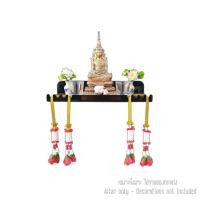 ราคา หิ้งพระติดผนังอะคริลิกฉลุลาย KAF รุ่น wave01-ac สีดำ (888211600049)