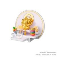 ราคา หิ้งพระมินิมอลตั้งโต๊ะและติดผนัง KAF รุ่น CIRPLUS01-AC ลายโอม ทรงกลมขนาดเล็ก พร้อมถาดสไลด์ (888211600080)