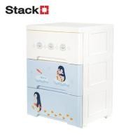 ราคา ตู้ลิ้นชัก 3 ชั้น STACKO LITTLE-P 37.6x31.7x53.1 ซม. สีฟ้า/ขาว (1295589)
