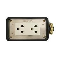ราคา บล็อกยาง 2x4 พร้อมปลั๊กกราวด์คู่ 2 ช่อง ELECKTA V-092 สีดำ (1152134)